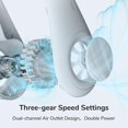 thumbnail image 5 of Bladeless Hands-free Personal Fan with 4000mAh Battery - White, 5 of 5