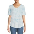 thumbnail image 3 of Time and Tru Women's V-Neck Tunic T-Shirt, 2-Pack, 3 of 5
