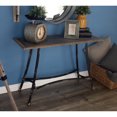 thumbnail image 3 of DecMode Iron Farmhouse Rectangular Console Table 43"W x 30"H, with Distressed Black/Brown Finish and a Solid Angled Legs, 3 of 13