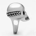 thumbnail image 4 of High polished (no plating) Stainless Steel Ring with Epoxy in Jet for Unisex Jet Stone Color Style TK1202 Size 8, 4 of 4