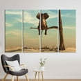thumbnail image 4 of Modern Poster, Elephant Tree Poster, Elephant Canvas, Elephant in Surreal, Contemporary Poster, Surreal Elephant Canvas Art, Canvas Wall Decor - Natural Framed, 4 of 9