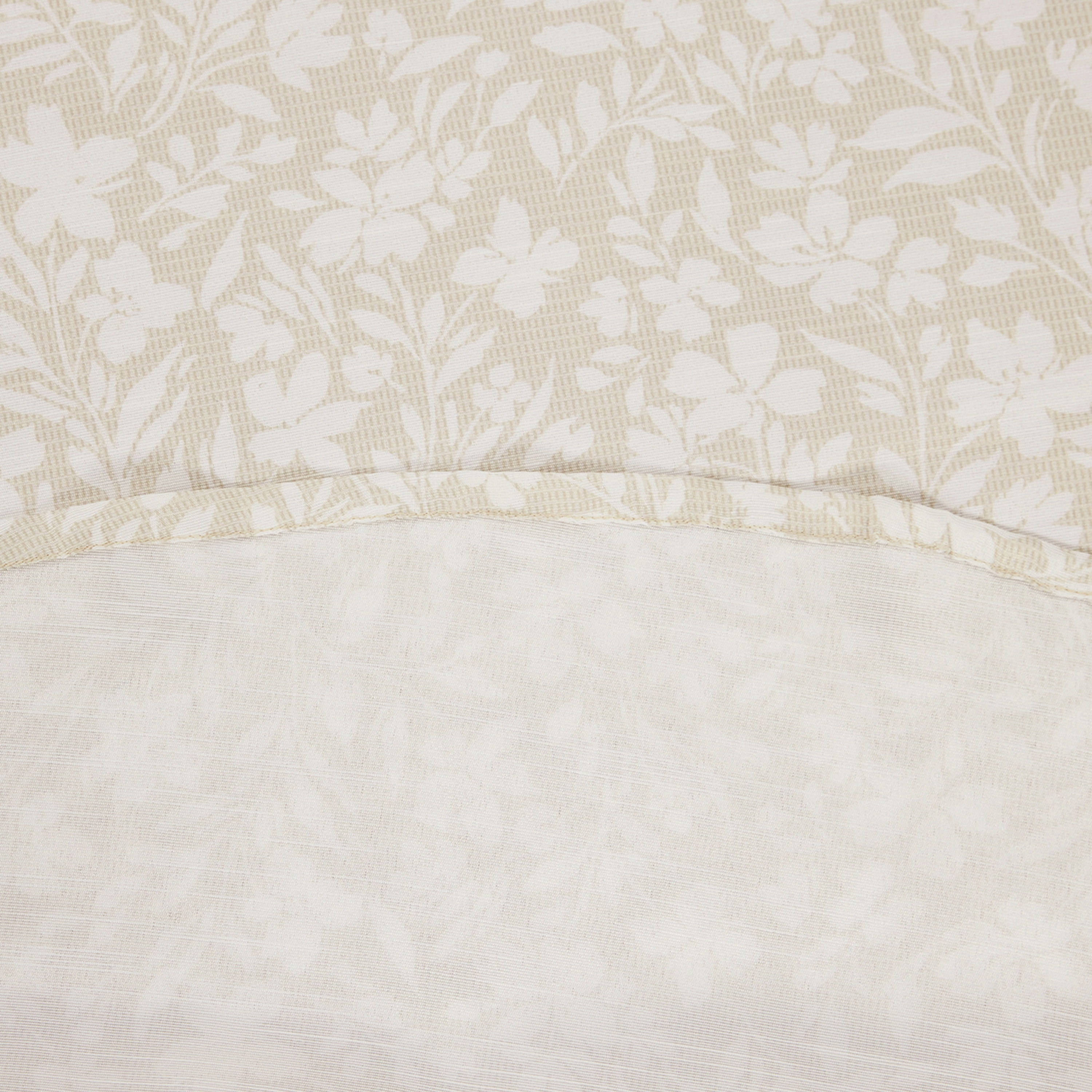 Mainstays Beige Floral Cross Stitch Round Tablecloth 70-Inch Cotton Polyester Blend