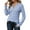 Blue, variant on Women'S Fashion Women's Solid Sweatshirt Women's Long Sleeve Hoodless Sweatshirt Casual Crewneck Pullover Soft Comfortable Blouse Top For Everyday Wear