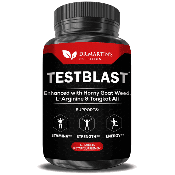 TESTBLAST - Testosterone Booster Supplement | Naturally Boost Your Stamina, Endurance, Strength & Energy Supplement for Men & Women - Burn Fat & Build Lean Muscle Mass