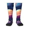thumbnail image 1 of Fotbe Planet Pastel Galaxy Calcetas Divertidas Estampadas para Hombre y Mujer, Calcetas de Algodón hasta la Rodilla para Caminar, Correr, Enfermería y Embarazo, 1 of 6