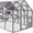 Gray-56.54 ft², variant on Aivituvin 70" Walk-in Catio Outdoor Cat Enclosure, Large Cat Cage with 7 Platforms, 2 Rest Houses & Waterproof Roof for Multiple Cats
