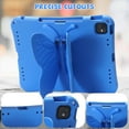 thumbnail image 4 of Kids Case for iPad Air 13-inch M4/M3/M2 (2026/2025/2024) / iPad Pro 13 Inch M4 / iPad Pro 12.9 (2018/2020/2021/2022), Cute Butterfly Rotating Stand Kids Friendly Shockproof Case, Blue, 4 of 6