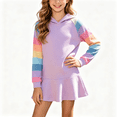 thumbnail image 3 of YOUYEDIAN Hoodie Dress for Girls Casual Fashion Long Sleeve Hooded Mini Dress, 3 of 5