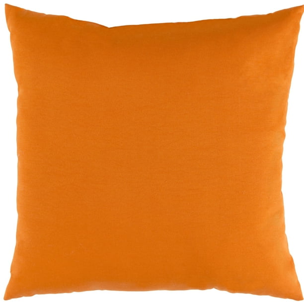 16" Bright Orange Square Throw Pillow Cover with Piping Trim Walmart