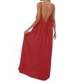 thumbnail image 3 of Women's Strap Backless Loose-fitting Resort Long Dress, 3 of 9