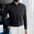 thumbnail image 2 of Ropa Sencilla Hombre Tops Camisas y blusas de negocios para hombre Formal Blanco Manga larga Elegante Original Estilo coreano Diseñador SI, 2 of 5