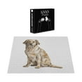 thumbnail image 3 of Ambesonne Yellow Lab Jigsaw Puzzle Durable Cardboard, Sketchy Drawn Labrador, 1000 pcs, Pale Brown Peach and White, 3 of 5