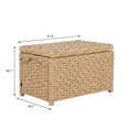 thumbnail image 6 of happimess Jacob 31.5" Hand-Woven Wicker Storage Trunk, Yellow, HPM9003F, 6 of 12