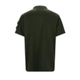 thumbnail image 5 of Mens T Shirts Polo Shirts Lapel Button Down Sports With Arm Pockets Solid Color Short Sleeve Mens Clothing,Green,XL, 5 of 7