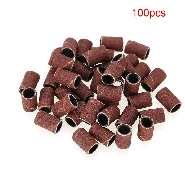 100 piezas de bandas de lijado de uñas, accesorio para máquina pulidora de uñas para manicura y pedicura