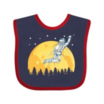 Inktastic Space Outerspace Moon and Astronaut Boys or Girls Baby Bib