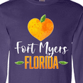thumbnail image 4 of Inktastic Fort Myers Florida Orange in Heart Long Sleeve T-Shirt, 4 of 5