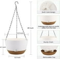 thumbnail image 2 of 2 Pack Hanging Planter for Plants Indoor,8 Inch Plant Pot Outdoor Plastic Hanging Baskets with Drainage Holes and Chain for Garden Porch Plants, 2 of 8
