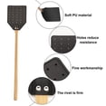 thumbnail image 2 of Heavy Duty Leather Fly Swatter, 2 Pack Long Wood Handle Manual Fly Swatter, Durable Fly Swatter for Fly Catcher and Insects Catcher with Ease(Black), 2 of 8