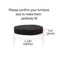 thumbnail image 2 of 40pcs Furniture Felt Pads Round 1 3/8" Self-stick Reduce Noise Chair Leg Pad Black, 2 of 7
