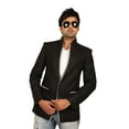 thumbnail image 3 of Glamorous Blazer en Lin Noir pour Hommes. Ce Produit Est Fait sur Commande., 3 of 3