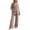 Pink, variant on 2 Piece Women Maternity's Lounge Set Ribbed Knit Button Down Long Sleeve Tops Over The Belly Pants Fall Pregnancy Outfits