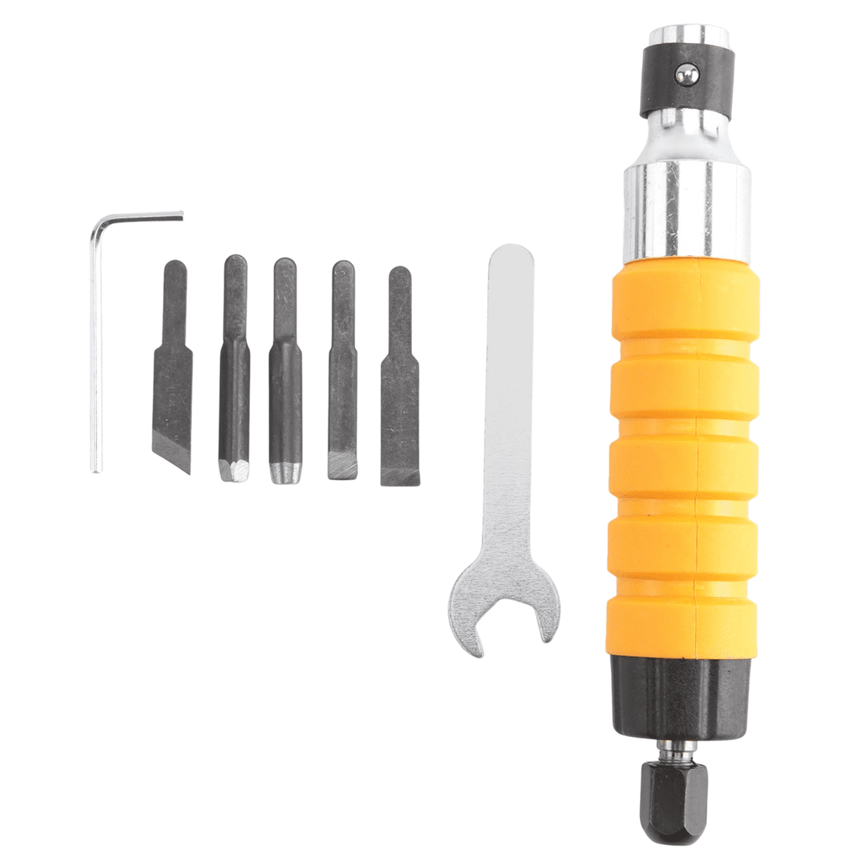 Electric Chisel + 5 Knives + Open Wrench Tools Engraving Chisel Pen