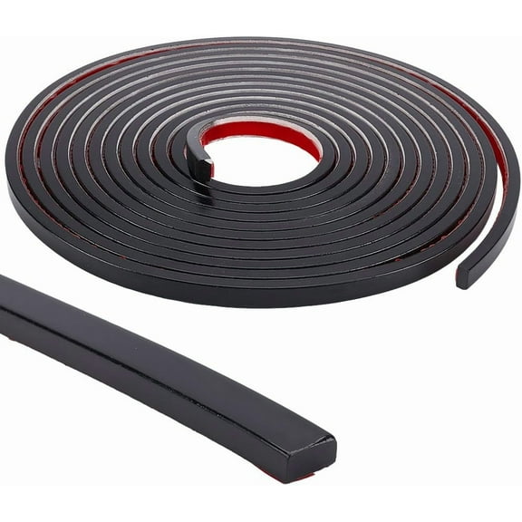 16.4ft x 0.39inch Peel and Stick Trim Black Self Adhesive Flexible Decorative Strip Wall Molding for Walls Chair Rail Panel Moulding for Home Decor Tile Edge Door Mirror Frame for DIY