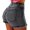Grey, variant on Summer Women Shorts High Waist Washed Retro Distressed Ripped Edge Solid Color Butt-lifted Slim Fit Side Pockets Casual Club Party Short Pants