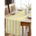 thumbnail image 2 of Burlap Table Runner 48 Inches Long, Farmhouse Yellow Linen Stripes Non-Slip Kitchen Table Runners for Dining Room Everyday Use Party Table Decorations Vintage, 2 of 9