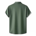 thumbnail image 5 of VgaVtl Button up Mens Turn Down Collar Shirts Short Sleeve Summer Office Striped Shirts for Men Casual Daily, 5 of 5