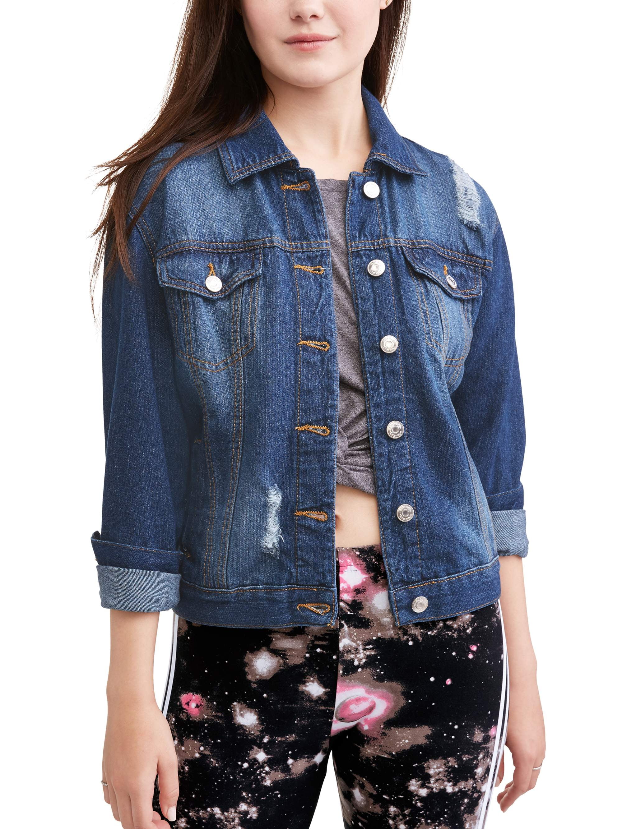 new look distressed denim jacket