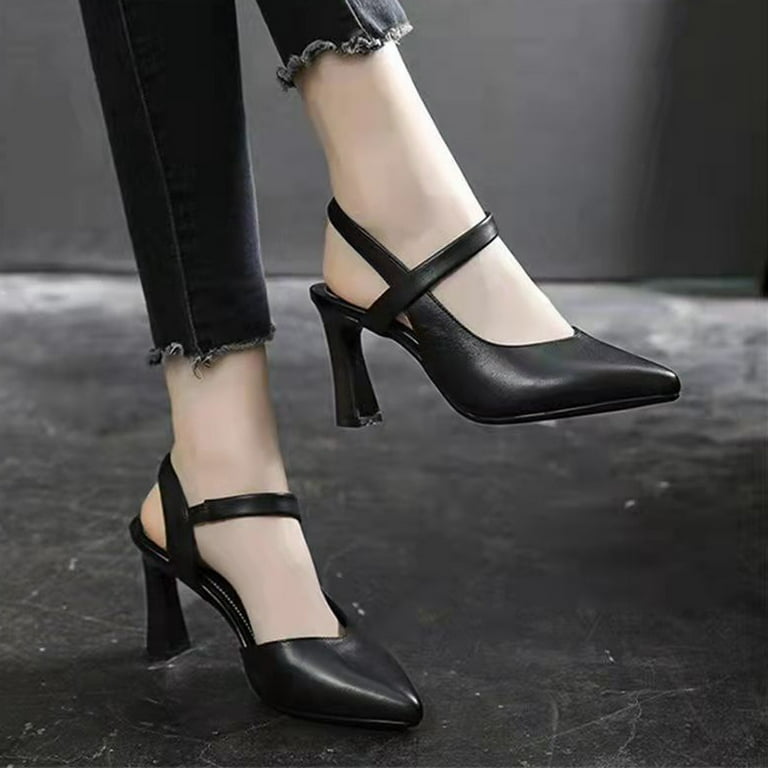 Reduced Price, Soft Leather High Heels, Pointed Toe, Versatile