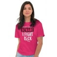 thumbnail image 4 of Beware Fight Back Breast Cancer Pink Women's Plus Size Graphic Tee Brisco Brands 3X, 4 of 5