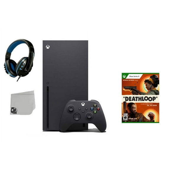 Pre-Owned Restored Xbox Series X Video Game Console Black with Deathloop BOLT AXTION Bundle