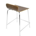 thumbnail image 4 of Woodstacker Contemporary Stackable Counter Stools in Walnut by LumiSource - Set of 2, 4 of 7