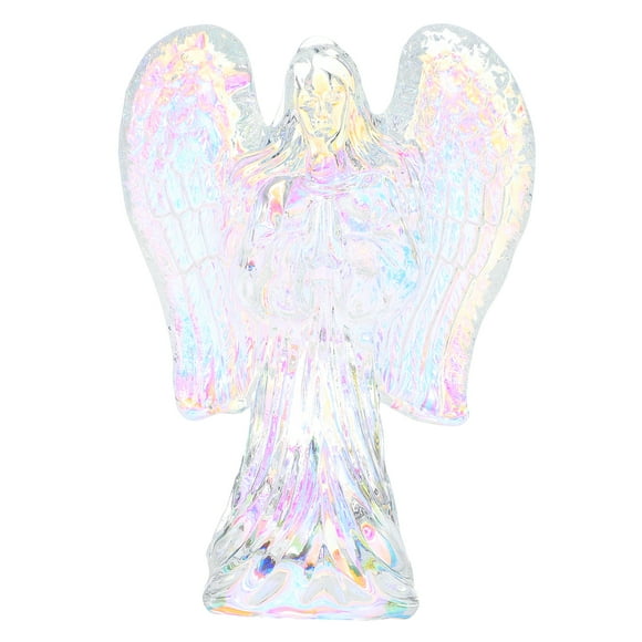 CIMAXIC christian statue Crystal Angel Figurine Glass Guardian Angel Statue Decorative Paperweight Glass Ornaments Art Collecible For Home Christmas Mother'S Day Decors,3.94"X2.76"X1.1"