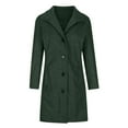 thumbnail image 4 of Mingw Women's Winter Wool Coat Casual Notch Lepal Single Breasted Peacoat Warm Wind Resistance for Winter Season ,XL,Green, 4 of 6