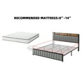 thumbnail image 3 of Senfot Full Size Bed Frame, Lattice Upholstered Headboard with Storage Shelf, Platform Bed with Charging Station and Outlets, Metal Slats, Noise-Free, Easy Assembly, No Box Spring Needed,Grey, 3 of 3