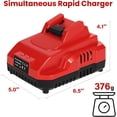 thumbnail image 4 of Estación de carga rápida de baterías para Milwaukee M18 de litio de 18 V, 4 of 8