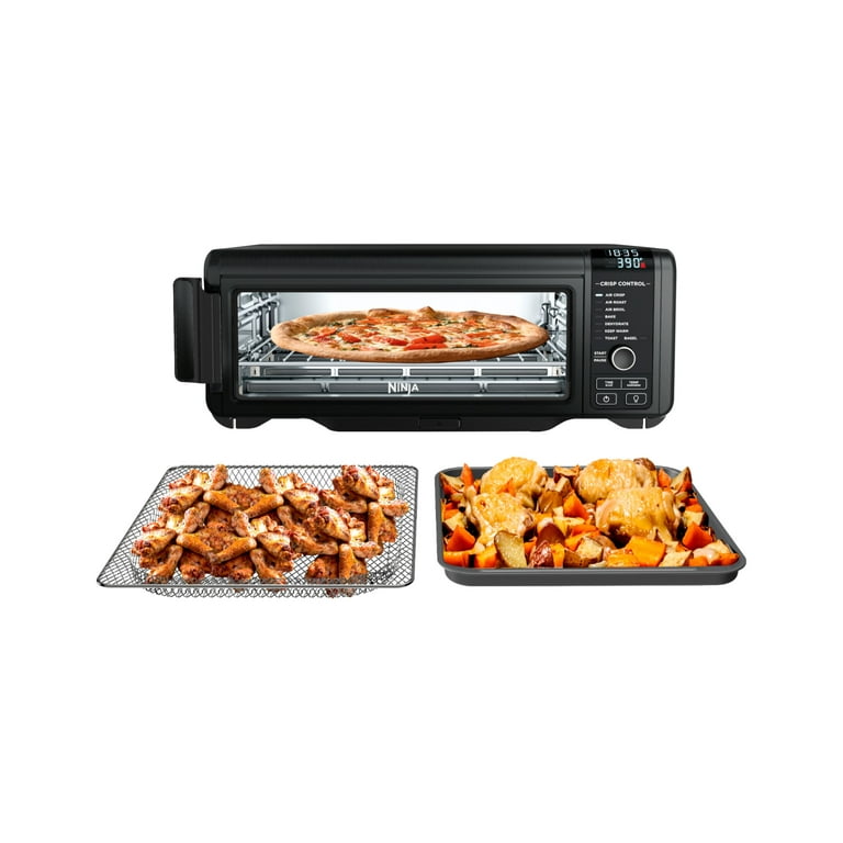 Restored Ninja SP101 Foodi 8in1 Digital Air Fry, Large Toaster Oven Keep Warm Black (Refurbished), Size: 15. 1” x 19. 7” x 7. 5”