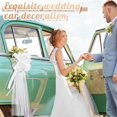 thumbnail image 4 of Large White Wedding Pew Bows with Long Tulle Wedding Pew Bows, 4 of 5