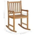 thumbnail image 2 of vidaXL Rocking Chair Natural wood, Grey cushion, 2 of 2