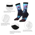 thumbnail image 3 of KLL Lively Cute Turtle Print Cool Socks Men's Women's Crew Socks Funny Crazy Novelty Stockings, 3 of 6