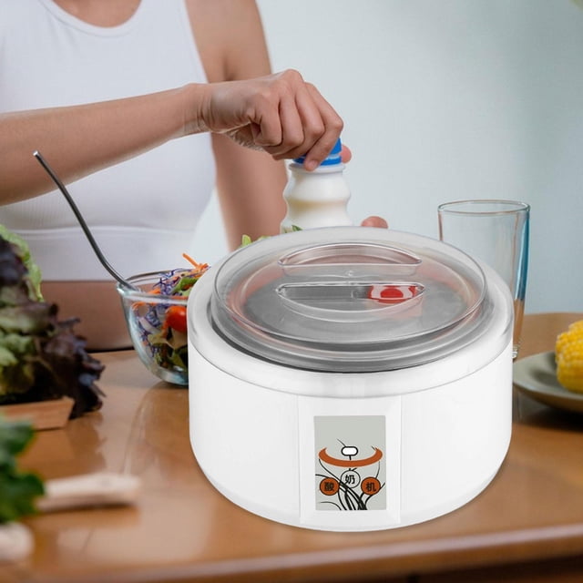 Máquina para hacer yogur,Máquina para hacer yogur con control de temperatura,Máquina automática de yogur con circulación de calor de 360 grados,Interior de acero inoxidable Fácil