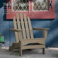 thumbnail image 4 of DuroGreen Folding Adirondack Chair Set Made With All-Weather Tangent Lumber, 2 Chairs, 1 Side Table, Oversized, High End Patio Furniture for Porch, Lawn, Deck, No Maintenance, US Made, Weathered Wood, 4 of 8