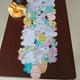 thumbnail image 3 of Camino de mesa de conejo de Pascua con huevos y flores bordados | Mantel decorativo de poliéster blanco de 218 cm para cenas y fiestas navideñas, 3 of 9
