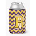 thumbnail image 1 of Letter R Chevron Purple & Gold Can or Bottle Hugger, 0.25 x 4 x 5.5 in., 1 of 1