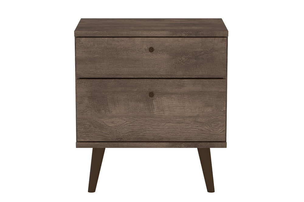 Midtown Concept Oslo Modern Nightstand with Storage, Brown