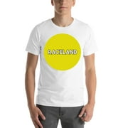 L Yellow Dot Raceland Short Sleeve Cotton T-Shirt By Undefined Gifts